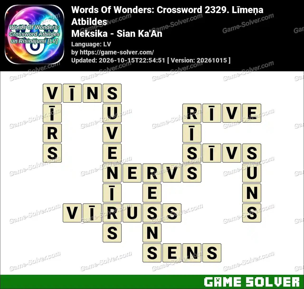 Words Of Wonders: Crossword 2329. Līmeņa Atbildes – Meksika – Sian Ka’An